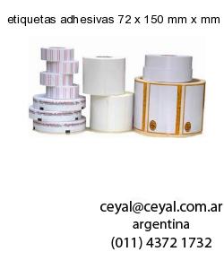 etiquetas adhesivas 72 x 150 mm x mm