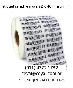 etiquetas adhesivas 92 x 46 mm x mm