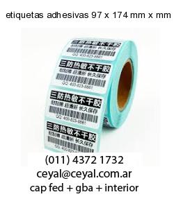 etiquetas adhesivas 97 x 174 mm x mm