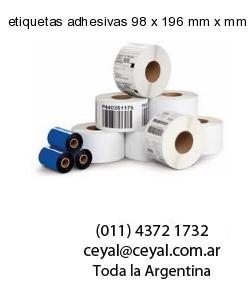 etiquetas adhesivas 98 x 196 mm x mm