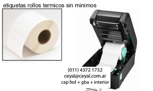 etiquetas rollos termicos sin minimos