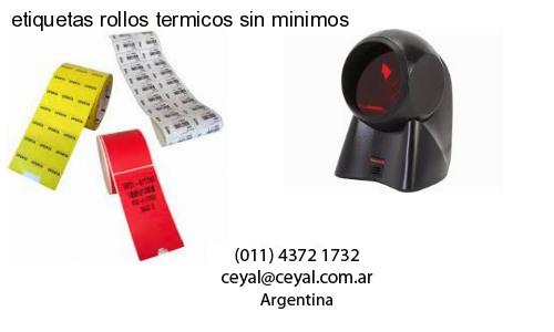 etiquetas rollos termicos sin minimos