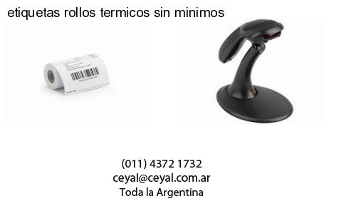 etiquetas rollos termicos sin minimos