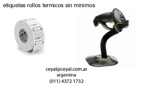 etiquetas rollos termicos sin minimos