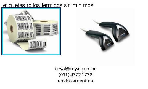 etiquetas rollos termicos sin minimos