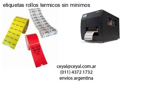 etiquetas rollos termicos sin minimos