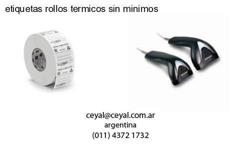 etiquetas rollos termicos sin minimos