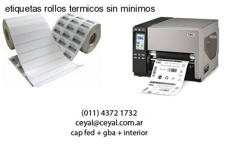 etiquetas rollos termicos sin minimos