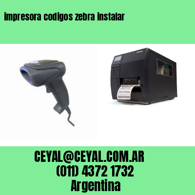 impresora codigos zebra instalar