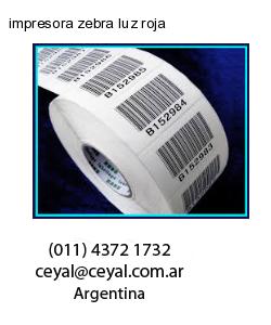 impresora zebra luz roja