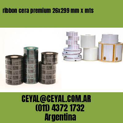 ribbon cera premium 26×299 mm x mts