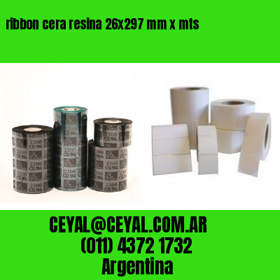ribbon cera resina 26×297 mm x mts