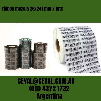 ribbon mezcla 26×241 mm x mts