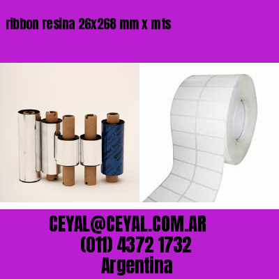 ribbon resina 26×268 mm x mts