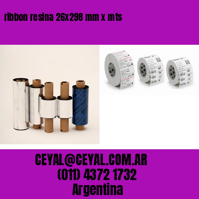 ribbon resina 26×298 mm x mts