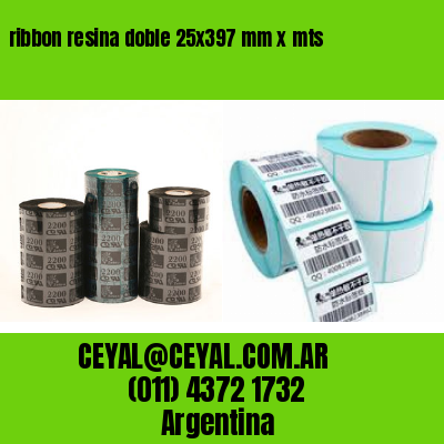 ribbon resina doble 25×397 mm x mts