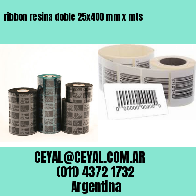 ribbon resina doble 25×400 mm x mts