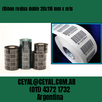 ribbon resina doble 26×116 mm x mts
