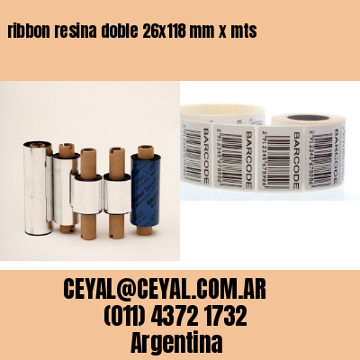 ribbon resina doble 26×118 mm x mts