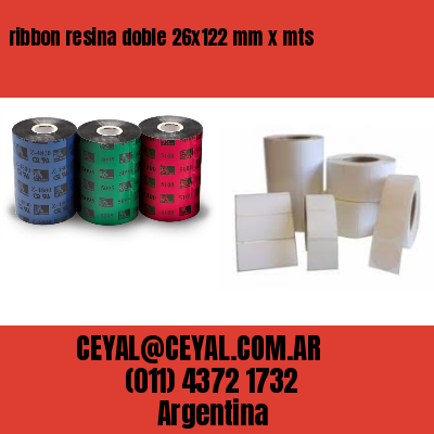 ribbon resina doble 26×122 mm x mts