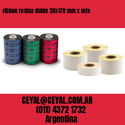 ribbon resina doble 26×178 mm x mts