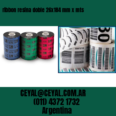 ribbon resina doble 26×184 mm x mts
