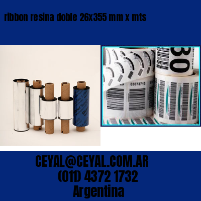 ribbon resina doble 26×355 mm x mts