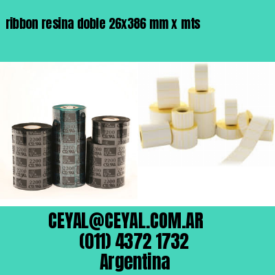 ribbon resina doble 26×386 mm x mts