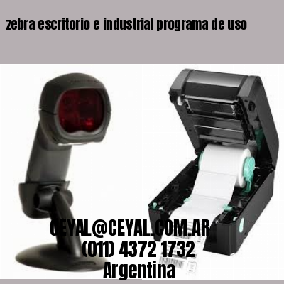 zebra escritorio e industrial programa de uso