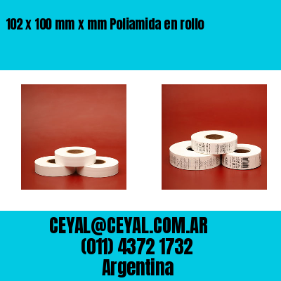 102 x 100 mm x mm Poliamida en rollo