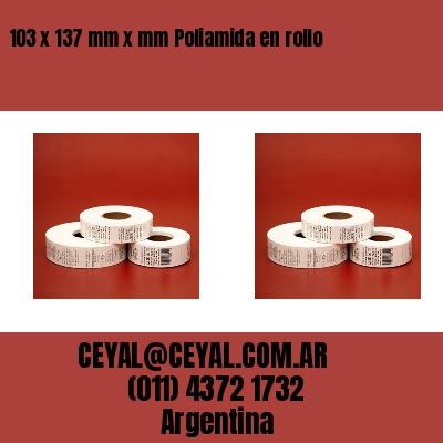 103 x 137 mm x mm Poliamida en rollo