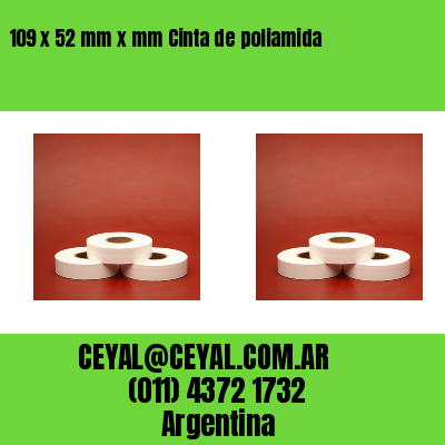 109 x 52 mm x mm Cinta de poliamida