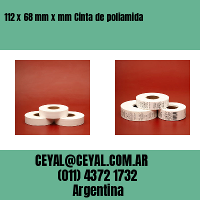 112 x 68 mm x mm Cinta de poliamida
