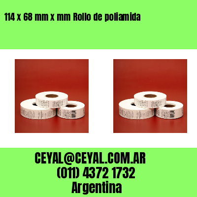 114 x 68 mm x mm Rollo de poliamida