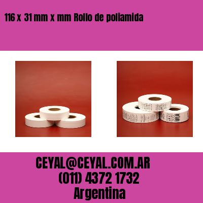116 x 31 mm x mm Rollo de poliamida