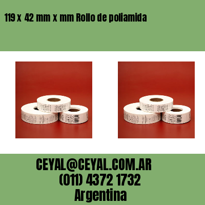 119 x 42 mm x mm Rollo de poliamida