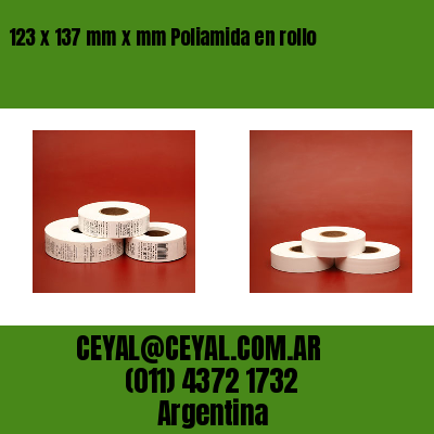 123 x 137 mm x mm Poliamida en rollo