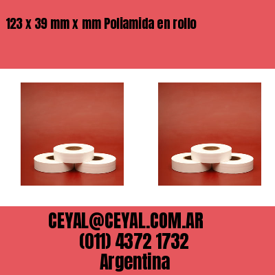 123 x 39 mm x mm Poliamida en rollo