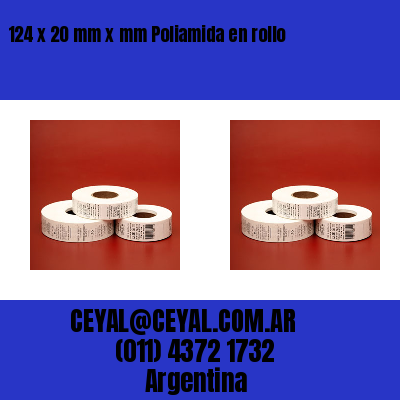 124 x 20 mm x mm Poliamida en rollo
