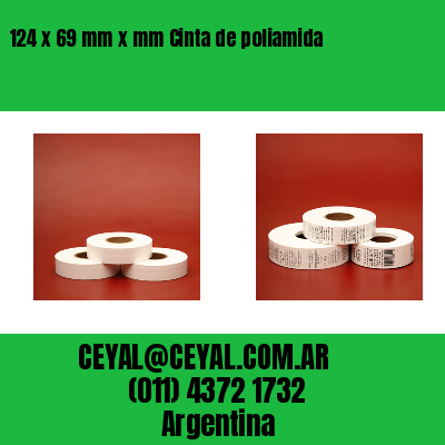 124 x 69 mm x mm Cinta de poliamida