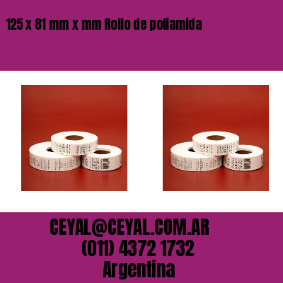 125 x 81 mm x mm Rollo de poliamida