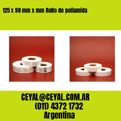 125 x 98 mm x mm Rollo de poliamida