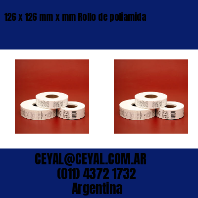 126 x 126 mm x mm Rollo de poliamida