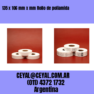 135 x 106 mm x mm Rollo de poliamida