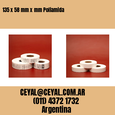 135 x 58 mm x mm Poliamida