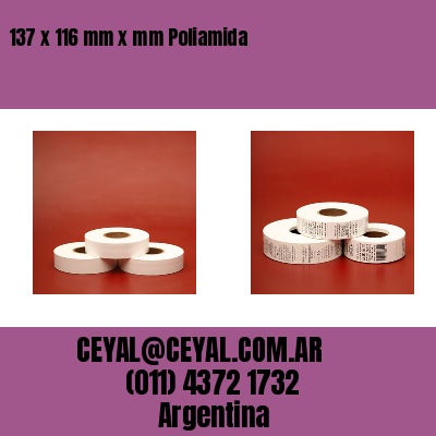 137 x 116 mm x mm Poliamida
