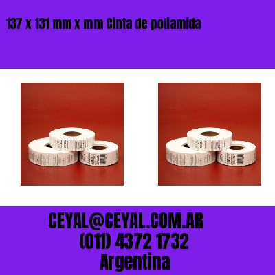 137 x 131 mm x mm Cinta de poliamida