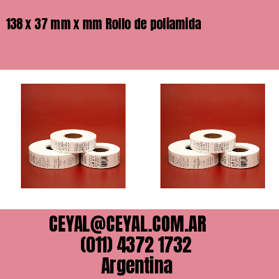 138 x 37 mm x mm Rollo de poliamida