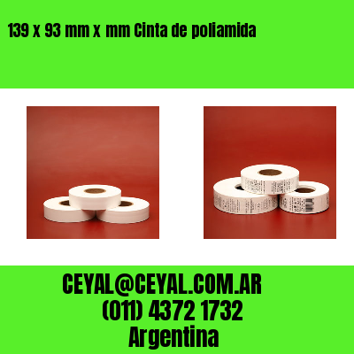139 x 93 mm x mm Cinta de poliamida