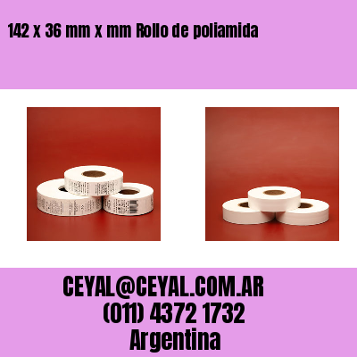 142 x 36 mm x mm Rollo de poliamida